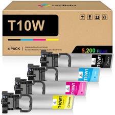 LeciRoba T10W Ink Cartridge Set T10W100 T10W200 T10W300 T10W400 4-Pack picture