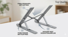 Universal Portable Laptop Stand Aluminum Adjustable Ergonomic Desk Riser Holder picture