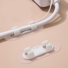 10Pcs Reusable Plastic Cable Clips Convenient Wire Organizer White for Household picture