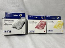 3 NEW Epson Ink Cartridges : T054020 T054720 T054420 picture