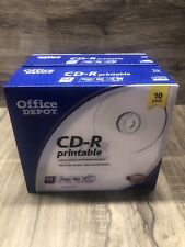 Office Depot 2X 10 Pack CD-R Printable, 700 mb, 80 min, 52x. Music Data Photos picture