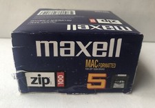 Maxell Zip Disk Open Box of 5 Individually Sealed Mac Formatted 100 MB Megabyte picture