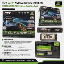 PNY Verto GeForce 7900 GS 256MB GDDR3 PCI-E GPU VCG7900SXPB New Sealed Vintage picture