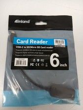 Inland USB-C to SD/Mirco SD Card Reader Nickel Plated, 6in picture