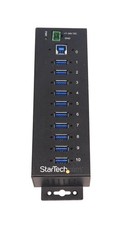 StarTech ST1030USBM 10-Port Industrial USB 3.0 Hub 5Gbps ESD Surge Protection picture