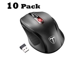 10-PACK VicTsing Wireless Gaming Mouse Ergonomic Adjustable DPI 6 Button - NEW picture