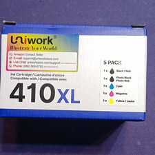 Uniwork 410XL Compatible Inkjet Ink Cartridges 5-Pack BK PBK C M Y for Epson picture