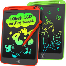 LCD Writing Tablet for Kids 2 Pack, 10 Inch Colorful Doodle Board for 3 4 5 6 7  picture