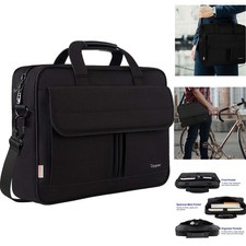 15.6 Inch Laptop Messenger Bag Water Resistant Business Briefcase Shoulder Strap picture