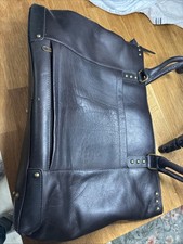 SOLO Laptop Messenger Leather Bag 17x12 Inches Excellent Condition Tote Espresso picture