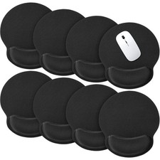 8 PCS Ergonomic Mouse Pad Wrist Rest Gel Foam Black Computer Laptop Office picture
