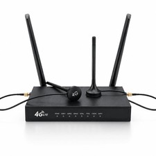 Industrial 4G LTE Router with 4 Ethernet Ports, Unlocked 4G WiFi Gateway for ... picture
