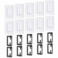 10 Pack Brush Wall Plate Cable Pass Through with Low Voltage Mounting Bracket... picture