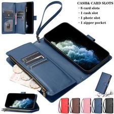 Zipper Leather Wallet Cover Case For OnePlus 15 13 12 10 11 9 Nord CE 4 3 2 Lite picture
