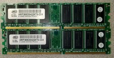 2X LOT - 512MB DDR PC400 400MHz RAM DESKTOP AMP368D6423XT5-CC4 Memory  VINTAGE picture