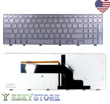 NEW KEYBOARD FOR DELL INSPIRON 15-7000 15-7537 NSK-LG0LN-A00 BACKLIT US SLIVER picture