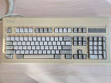 Vintage Dell AT101 Old Logo GYI3PVAT101 Keyboard. Salmon Alps. Tested & Working. picture