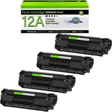 GREENCYCLE Q2612A 12A Toner Cartridge Compatible for HP LaserJet 1018 1022n 1012 picture