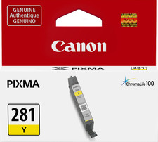 New Genuine Canon CLI-281 Yellow Ink Cartridges PIXMA TR7520, TR8520 picture
