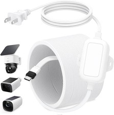 25ft Power Cable with Adapter for eufy SoloCam S340S220, C210, White picture