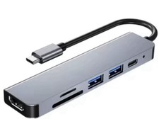 Vivitar SD & Micro SD Card Reader USB Type C Hub 6 in 1 picture