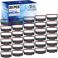 LxTek 30 Pack Compatible ERC30 Ribbon Replacement for ERC-30, ERC 30 34 38 B/... picture