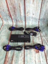 HDMI KVM Switch CKL 4 Port Dual Monitor Display in Black Model CKL-94H W Cables picture