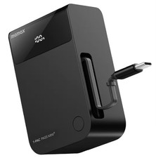 Mini Portable Charger, 10000mAh Power Bank with 25.6in Retractable USB-C Cable, picture