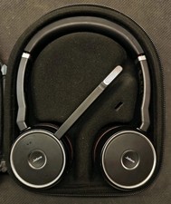 Jabra Evolve 75 HSC040W Wireless Bluetooth Headset ANC Black W/ Case picture