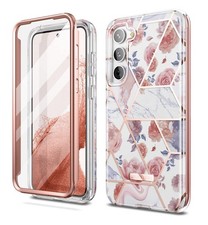 SURITCH S23 Case, Full-Body Protection w/Built-in Screen Protector, Rose Marble picture