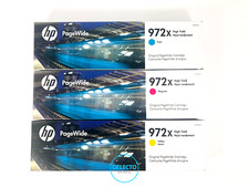 GENUINE 3-Pack HP 972X High Yield M/Y/C PageWide Cartridges SEALED Boxes picture