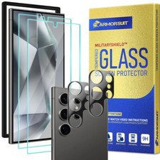 [2+2 Pack] ArmorSuit Samsung Galaxy S24 Ultra Glass Screen + camera protectors picture