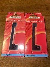 2 Boxes Porelon POS Cash Register Purple 2 pk Ribbon Epson ERC-09 #11354 picture