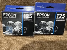 2- new packs Epson 125 Black Ink Cartridges  Genuine picture