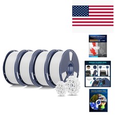 4-Pack White PLA+ 2.0 3D Printer Filament - Stronger, Faster, Eco-Friendly picture