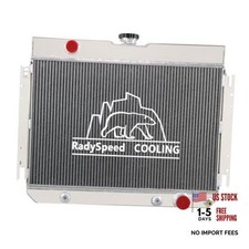 4 Rows Aluminum Radiator Fit 1964-1967 Chevy Chevelle/EL Camino/Impala I6/V8 picture