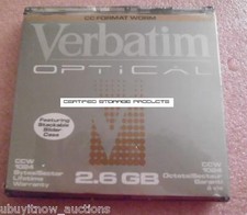 NEW Verbatim 2.6GB 91412 WriteOnce MO Worm Optical Disk CWO-2600C 2600B 92290F picture