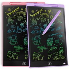 Genialba LCD Writing Tablet Purple and Pink 12 Inch 2 Pack picture