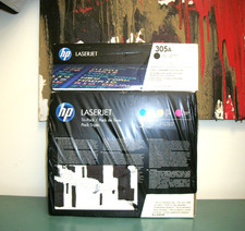 LOT 4 HEWLETT PACKARD HP LaserJet 305A Print Cartridges CE410A/411A/412A/413A RF picture