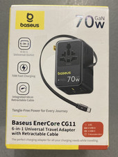 Enercore CG11 Universal Travel Adapter 6-in-1 GaN International Plug 70W picture