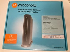 Motorola MG7550 16x4 High-Speed Cable Modem Plus AC1900 WiFi Router with Box picture