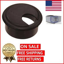 Versatile 2-Pack Desk Grommets, 2.5in Black for Professional Cable Management picture