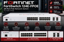 Fortinet FortiSwitch 124E-FPOE 24-Port PoE Network Switch FS-124E-FPOE - Tested picture