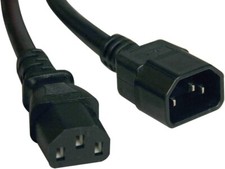 Tripp Lite Standard Computer Power Extension Cord 10A, 18AWG (IEC-320-C14 to picture