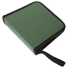 Portable Cd Storage Bag Reusable Oxford Cloth Green Case with Zipper picture