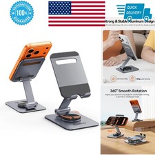 ORICO Aluminum Phone Stand for Desk, Adjustable 360° Rotation, Gray picture
