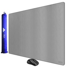 40x24 Inch XXL PU Leather Computer Desk Pad Protector Waterproof Grey picture