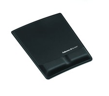Fellowes Health V Mouse Pad with Pillow Wrist Support- Black picture