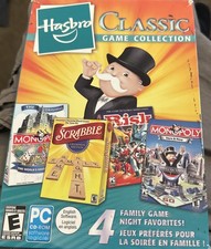 Vintage Windows PC CD-ROM Hasboro Classic Game Collection Risk Monopoly 4 Games picture