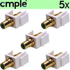 RCA Coupler White Modular RCA Keystone Jack for Wall Plates Surface Boxes Panels picture
